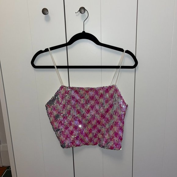 Topshop Sequin Tank Top - Picture 2 of 4